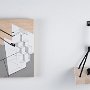 Amy Archambault, "Detach," 2014, maple, bristol, graphite, paracord, enamel paint, thread, hardware.