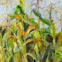 Jeanne Paradise, Harvest, Acrylic on paper on board; 16 x 12 inches. $400<br />