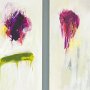 Gloria Ross, Blooms and Blossoms, Acrylic; diptych 24 x 20 inches each. $1,200<br />