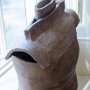 Liz Newell, Female Warrior (Tribute to 276 Nigerian girls Kidnapped in April 2014), Cone 10 stoneware; 21 x 10.5 inches. $3,500<br />