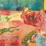 Ilse Plume, Autumn Rhapsody, Monoprint, mixed media; 9 x 12.5 inches. $750<br />