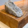 Karin Stanley, Duplicity, Granite & redwood; 9 x 12 inches. $800<br />
