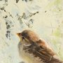 Carolyn Kinloch-Winkler, Young Sparrow, Oil on board; 6 x 4 inches. $475<br />