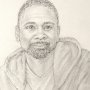 Susan Siris Wexler, Portrait of Koudell Sylvain, Graphite; 19 x 17 inches, $1,400<br />