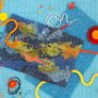 C-J Stevens, Post Cards from Beadland, Blue Series No. 1, Glass seed beads, pressed glass beads, wire 11 x 13 inches. $7,000<br />