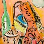 Tally Forbes, Flooded Still Life, Watercolor & India ink; 29 x 21 inches. $1,000<br />